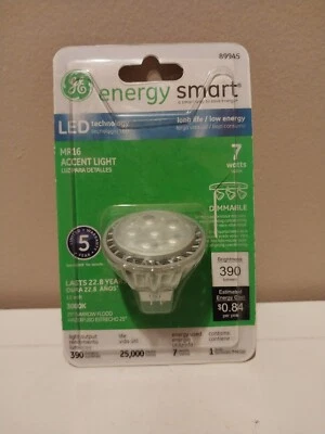 GE Energy Smart LED MR16 Accent Light 7 Watt 89945 Dimmable 390 Lumens Brand New - Image 1 of 2