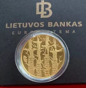 Lithuania 50 euro 2019 "Movement for Struggle for Freedom" AU Gold coin PROOF - Picture 1 of 6