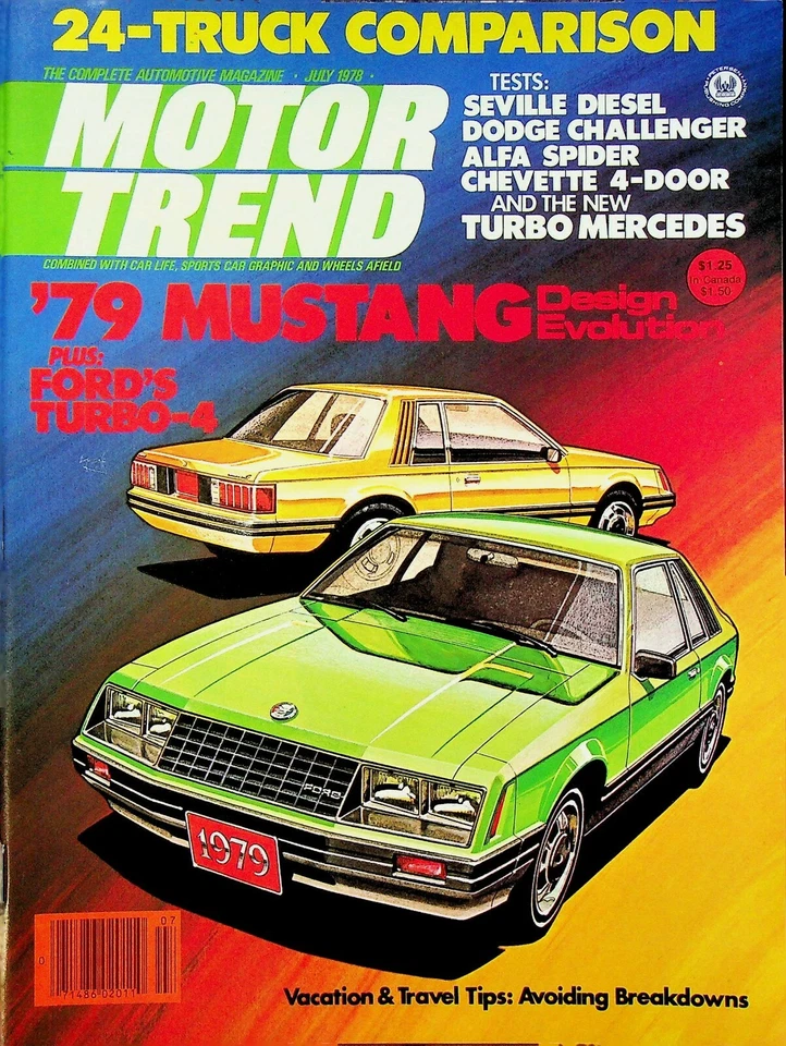 Vtg Motor Trend Magazine July 1978 79 Ford Mustang Design Evolution m2495 Foto 1 de 3