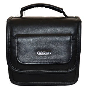 Hi Pro Black Faux Leather Camera Bag w/ Handle Belt Loop Detachable Strap NWOT - Picture 1 of 11