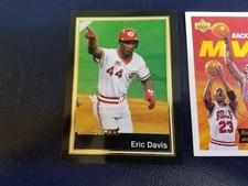 Eric Davis Cincinnati Reds BallStreet 1991 #15 OVERSIZE RARE Oddball