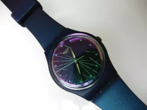 DREAMING OF GEMSTONES! Gorgeous GREEN/BLUE/PURPLE Swatch w Silicone Strap-NIB! - Picture 1 of 14