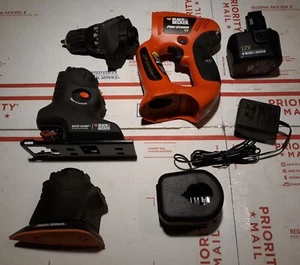 6 pc. Set Black & Decker #MT120 Drill, Sander, Jig Saw, Battery, & Charger. - Picture 1 of 2