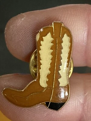 Brown cowboy boot Lapel Pin EUC K535 - Image 1 of 2