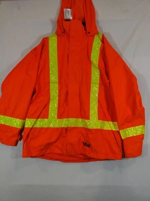 Viking Journeyman Reflective Jacket Men's Medium Hooded Orange 100% Polyester - Image 1 of 4
