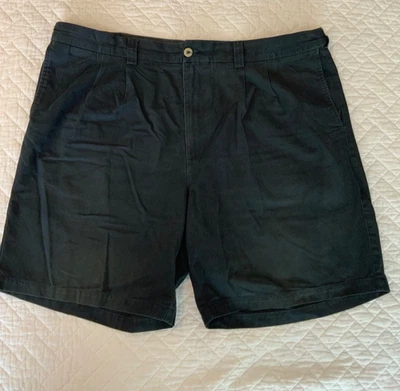 Bermudas para hombre Harbor Bay plisadas azul oscuro algodón talla 44 (D23) Foto 1 de 4