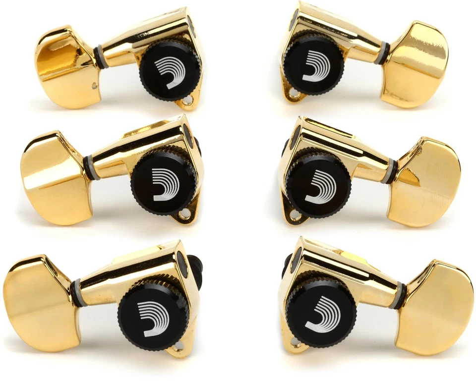 Paquete de afinadoras de bloqueo de ajuste automático D'Addario - 3+3 - dorado (paquete de 3) Foto 1 de 1