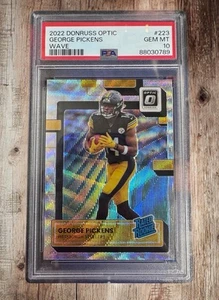 2022 George Pickens - Donruss Optic Football Prizm 145/300 PSA GEM MT 10 - Picture 1 of 6