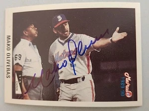 Mako Oliveras Signed 1989-90 BYN Puerto Rico Winter League - #002 (RC) - Picture 1 of 2