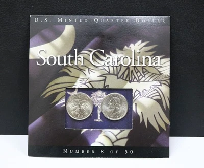 2000 US Minted Quarter Dollar S Carolina Uncirculated Set Number  8 Of 50 #1297 - Image 1 of 4