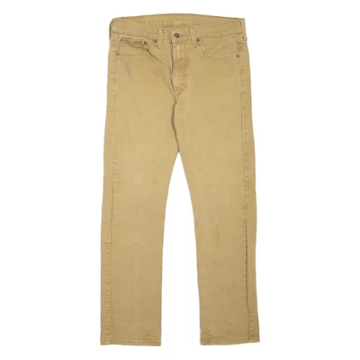 LEVI'S 513 Jeans Mens Beige Slim Straight W34 L30 - Image 1 of 4