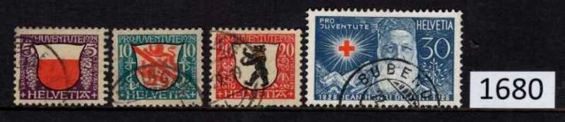 (1680) Switzerland Scott B45-48 USED CTO SEE IMAGE - Image 1 of 1