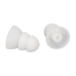 .›(White)8 Piece Hearing Aid Earplug 3 Layer Soft Silicone Replacement Earplug F - Picture 1 of 24