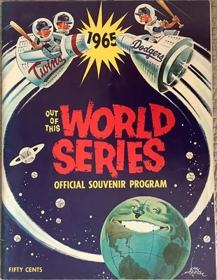 1965 World Series Official Souvenir Program Dodgers vs Twins - Image 1 of 4