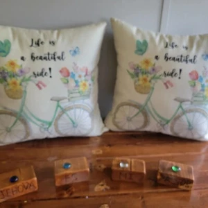 Summer Daisy Decorative Pillow Covers Set of 2 18X18In for Living Room Couch Cus - Picture 1 of 9