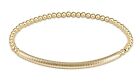 Enewton 14k Gold-filled Textured Bliss Bar 3mm Bead Stretch Stacked Bracelet New