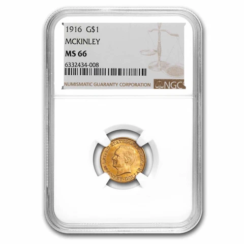 1916 Gold $1.00 McKinley Commemorative MS-66 NGC - SKU#115064 Cover