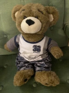 Build A Bear Bearemy Bear Plush 15" Stuffed Animal Brown Soft Toy Tee & Shorts - Foto 1 di 4