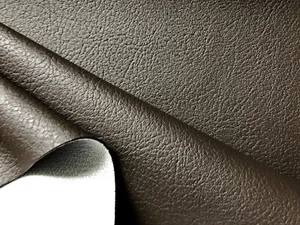 Ecopelle al metro MARRONE SCURO con cicatrice fine non infiammabile peso 1000g - Foto 1 di 12