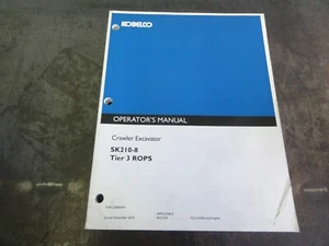 Kobelco SK210-8 Tier 3 ROPS Crawler Excavator Operator's Manual   YN91Z00041P1 - Picture 1 of 7