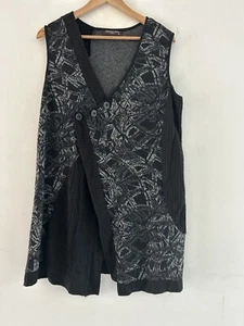 WARWICK JONES Sleeveless Jacket Australia SIZE XL Cardigan Vest Asymmetrical - Picture 1 of 11
