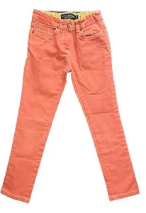 Mini Boden Jeans Girls’ 8 Slim Stretch Skinny Twill Pants Tangerine Orange Coral - Picture 1 of 7
