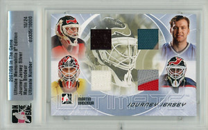 Martin Brodeur HOF Quad Game Used Jerseys 2007-2008 Ultimate Memorabilia, Rare
