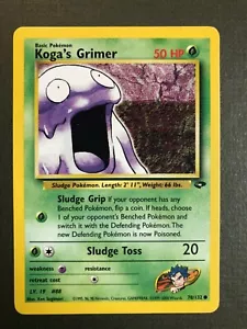 Pokémon - Koga's Grimer 78/132 Sfida Palestra Illimitata Comune 2000 NM - Foto 1 di 6