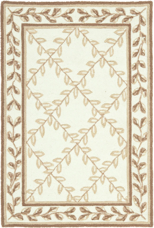 Safavieh Hand Hooked IVORY / BEIGE Carpet Area Rug 3' x 5' - Image 1 of 1