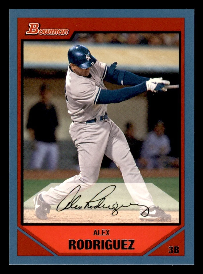 2007 Bowman Blue Parallel #200 Alex Rodriguez /500 - Image 1 of 2