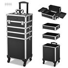 Byootique Black 4in1 Rolling Makeup Train Case Makeup Artist Cosmetic Organizer