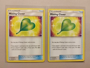 2x Missing Clover 129/156 Pokemon Karte SM Ultra Prisma Uncommon NM - Bild 1 von 1