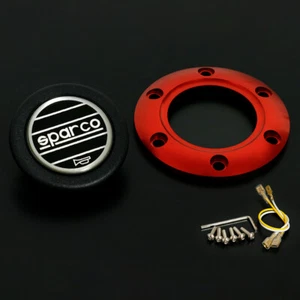 SPARCO horn button Red for MOMO OMP NRG SPARCO VERTEX TAKATA Steering Wheel - Picture 1 of 7