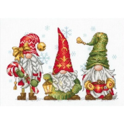 Kit punto de cruz Jolly Gnomes 2234 RIOLIS 30x21cm Foto 1 de 4