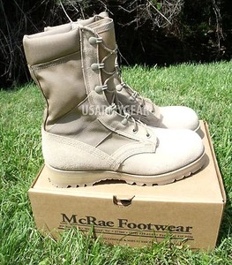 Hechas en EE. UU. Militar ACU Desierto Bronceado Ejército Combate Vuelo Botas de Trabajo Gamuza Vibram S - Imagen 1 de 12