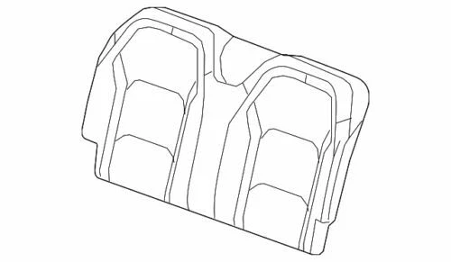Genuine GM 2016-2019 Chevrolet Camaro Medium Gray Rear Seat Back Cover 23369470 — 第 1/2 张图片