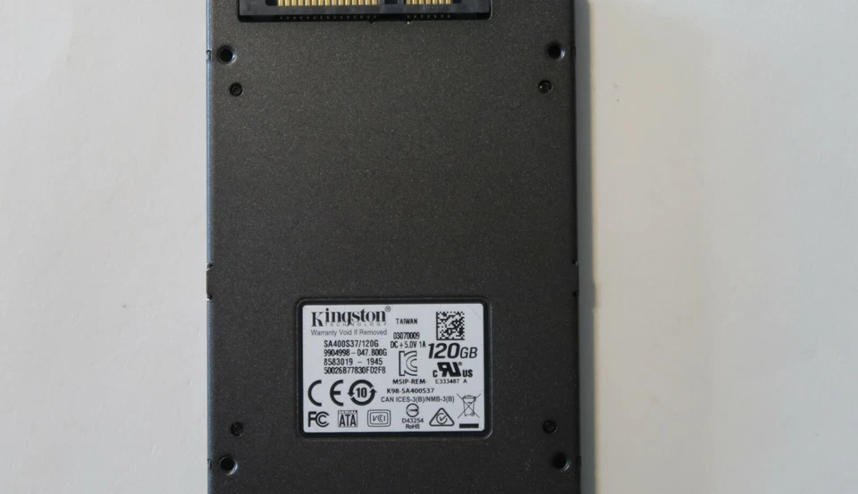 Kingston SA400S37/120G 9904998-047.B00G 8583019-1945 2.5" 120gb Sata SSD - Image 1 of 1
