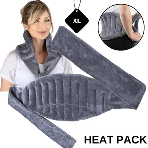 Wheat Bag XL Microwave Heat Pack Wrap for Lower Back Cramps Grey AU - Picture 1 of 10