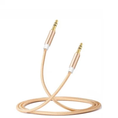 Aux Audio 3.5mm Lead Auxiliary Stereo Gold Plated Male Jack Car Cable 1m/2m/3m - Image 1 of 4