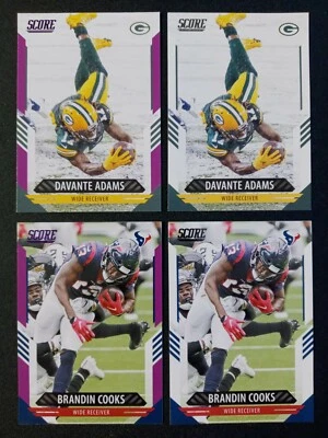 (4) 2021 Panini Score Purple/Base Davante Adams # 140,161 L.A. Raiders - Image 1 of 2