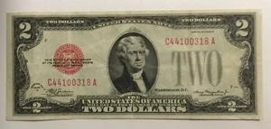 1928 D $2.00 RED SEAL MULE NOTE BOTTOM #269 circulated CA block - Picture 1 of 2
