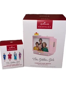 2024 Hallmark The Golden Girls Ornament Cheesecake Break Light & Sound Mini Set - Picture 1 of 7
