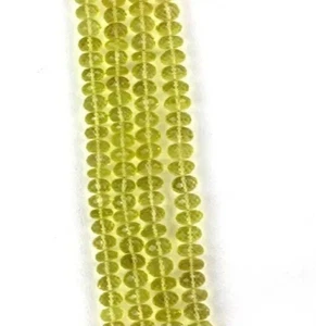 8" Long Strand Natural Lemon Quartz Rondelle Faceted 8-10 MM Bead Making Jewelry - Picture 1 of 3
