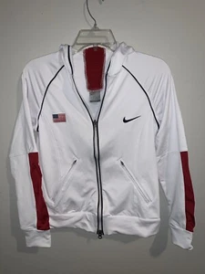 EUC WOMENS S NIKE TEAM USA TRACK & FIELD OLYMPICS PLAYER ATHLETE JACKET HOODIE - Picture 1 of 11