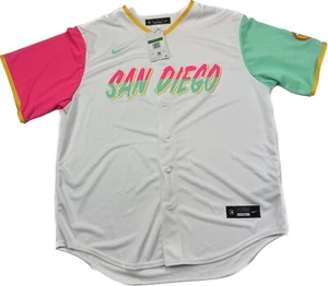 San Diego Padres Nike City Connect Jersey MLB SD Slam Pink Green Mens Size XL - Picture 1 of 9