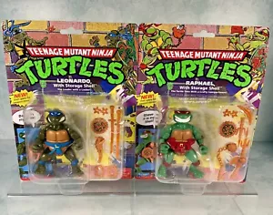 TMNT Leonardo & Raphael with Storage Shells Figures Re-Issue Playmates (2022) - Picture 1 of 12