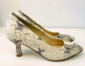 Frankie 4 Snake Print Leather Carrie Heels Size 9 VGC - Picture 1 of 6