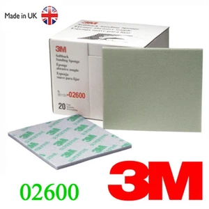 3M 2600 MicroFine Softback Sanding Sponge Sandpaper Paper Box Range 1200#-1500# - Picture 1 of 12