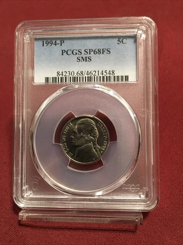 1994-P Coin & Currency Set Matte Proof SMS Jefferson Nickel PCGS SP68FS Cover