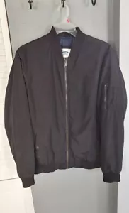 OLD NAVY Mens size Large TALL - BLACK polyester BOMBER jacket - INSULATED Coat - Picture 1 of 5